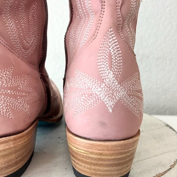 Lane LEXINGTON Over the Knee Womens Cowboy Boots 7 Pink Western Cowgirl Lace up - Picture 4 of 15